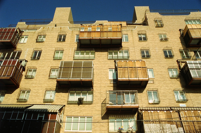 Booths (sukkot) constructed on balconies (see Photo Credits).