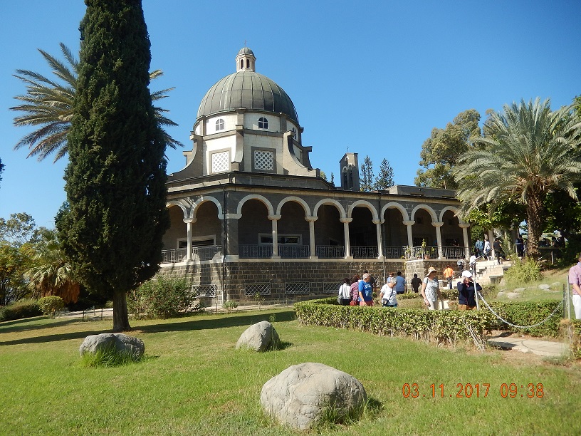 The church built on the Mount of Beatitudes – the reputed site of Jesus’ famous sermon. Picture: Charles Gardner