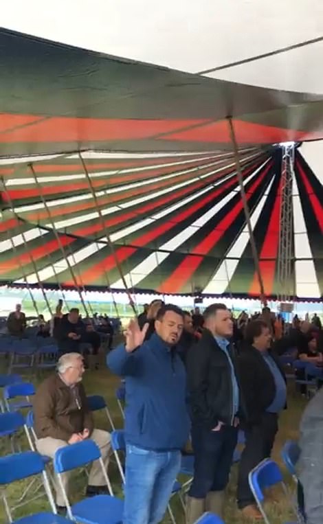 Travellers in worship (Daily Mail SWNS)