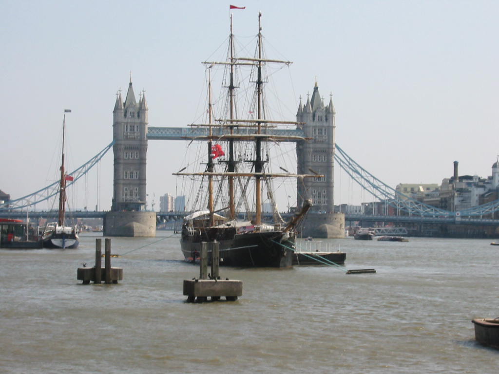 A replica slave ship was sailed up the Thames to mark the 200th anniversary of the abolition of the slave trade, 2007.
