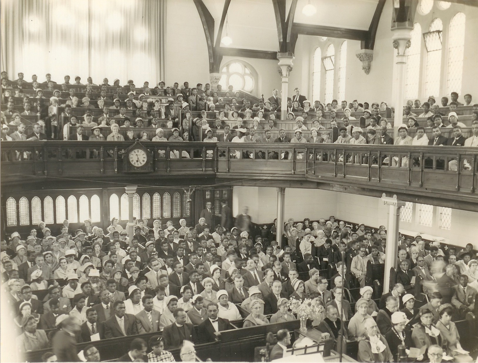 Packed multiracial congregation at Commonwealth service in Tottenham church 