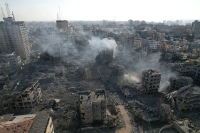 Urban Gaza following Israel airstrikes