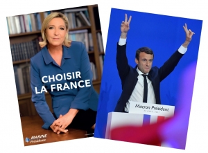 The rivals - Le Pen and Macron.