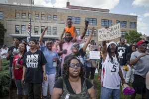 Black Lives Matter protest this week in Cincinnatti.