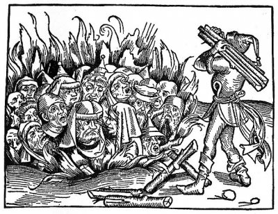 Massacre of Jews woodcut, 1493