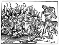 Massacre of Jews woodcut, 1493